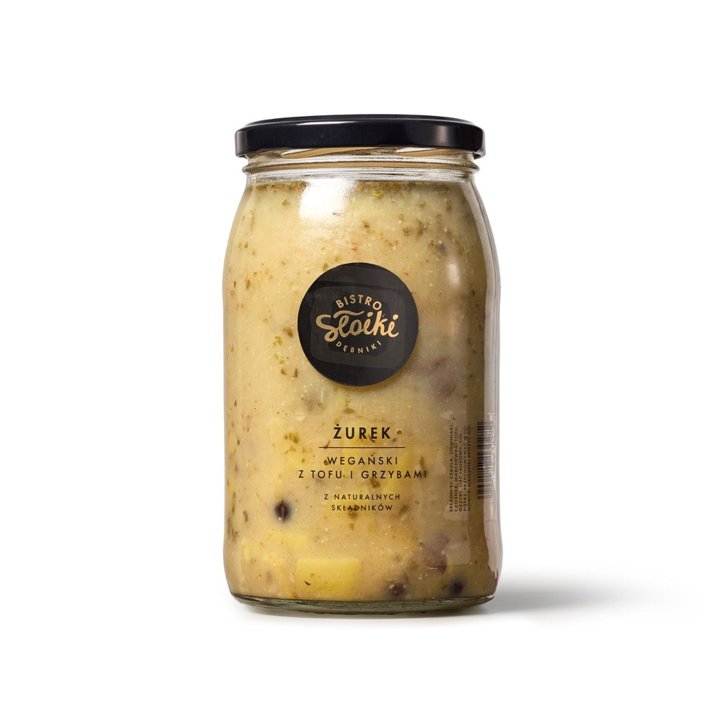 Żurek wegański z tofu i grzybami
